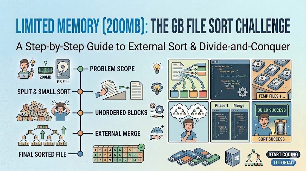 使用有限内存对巨型数据文件排序